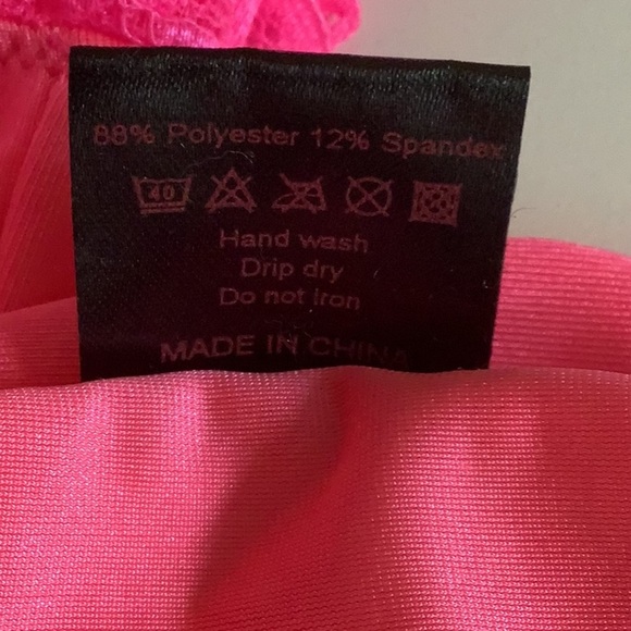 Music Legs One Size Hot Pink Peep Hole Lingerie Dress. New No Tag. - Picture 6 of 6